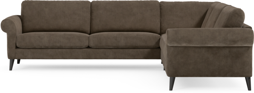 Bridge - Hörnsoffa, 3+3-sits - Brun