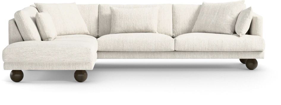 Harper - 3-sits soffa med divan vänster - Vit