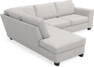 Friday - 2,5-sits soffa med divan vänster - Grå