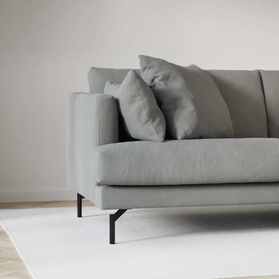 Harper - 3-sits soffa med divan vänster - Grå