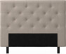 Delux Pikerad Låg - Sänggavel, 90-210 cm - Beige