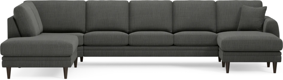 Eden - 3-sits soffa med divan vänster och schäslong höger - Grå