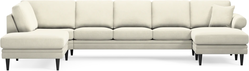Eden - 3-sits soffa med divan vänster och schäslong höger - Vit