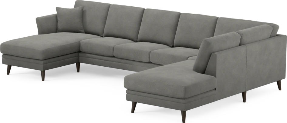 Eden - 3-sits soffa med schäslong vänster och divan höger - Grå