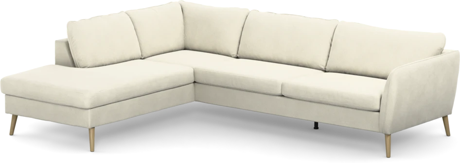 County - 2,5-sits soffa med divan vänster - Vit