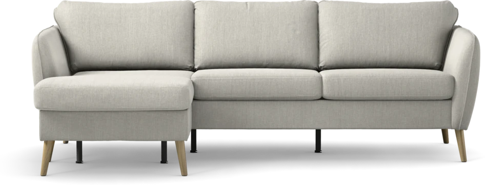 County - 3-sits soffa med flyttbar schäslong - Grå