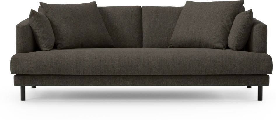 Harper - 3-sits soffa, hel dyna - Brun