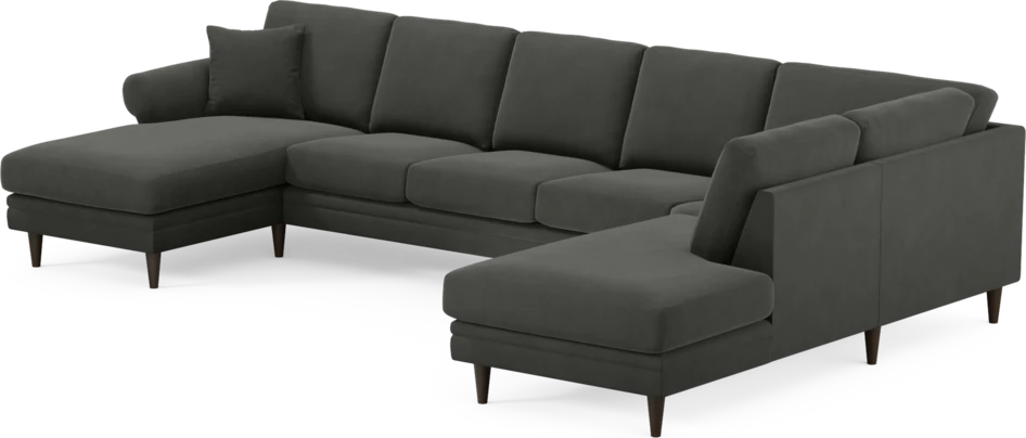 Eden - 3-sits soffa med schäslong vänster och divan höger - Grå