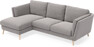 Madison Lux - 2-sits soffa med schäslong vänster - Grå