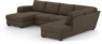 Friday - 3-sits soffa med schäslong vänster och divan höger - Brun