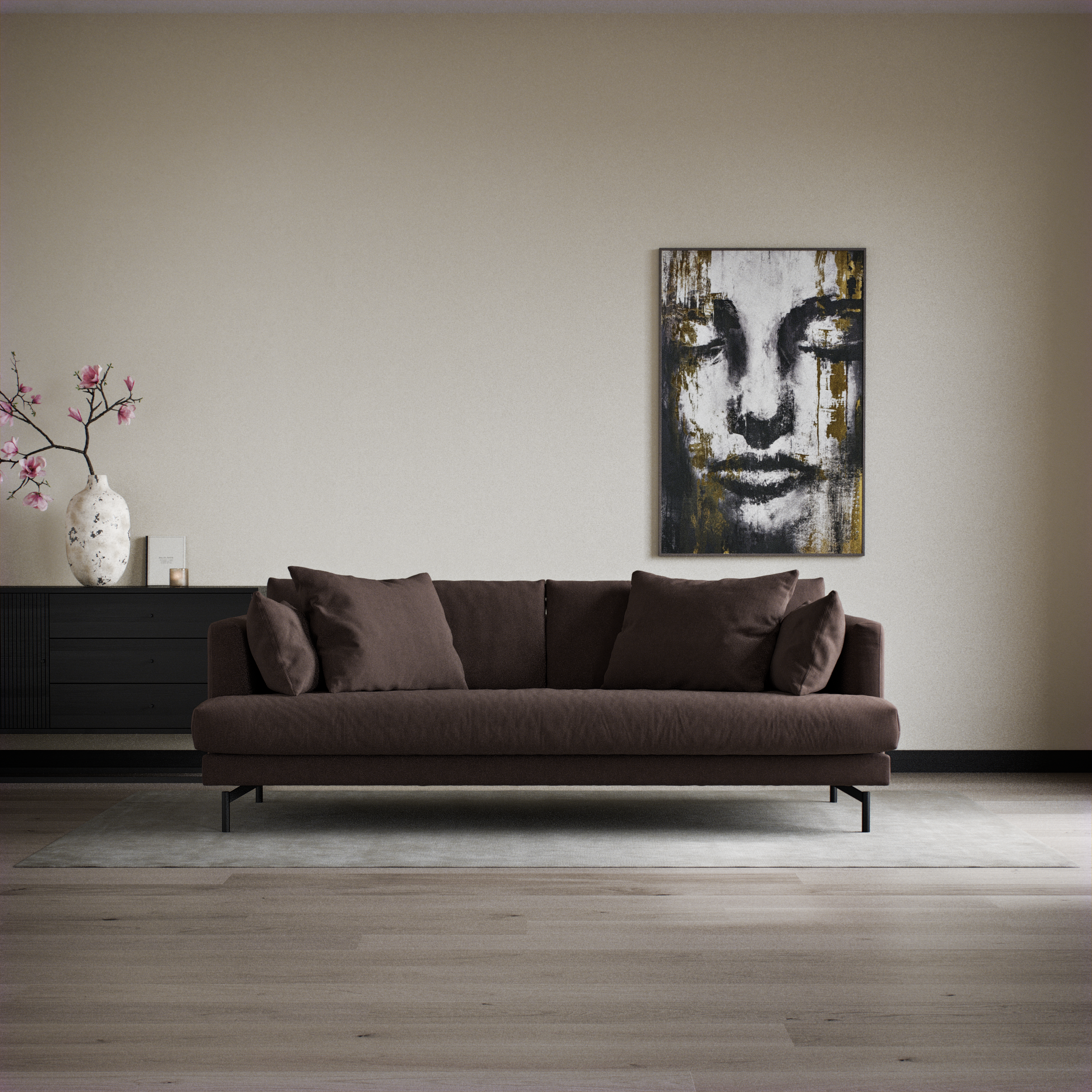 Harper - 3-sits soffa, hel dyna - inspiration