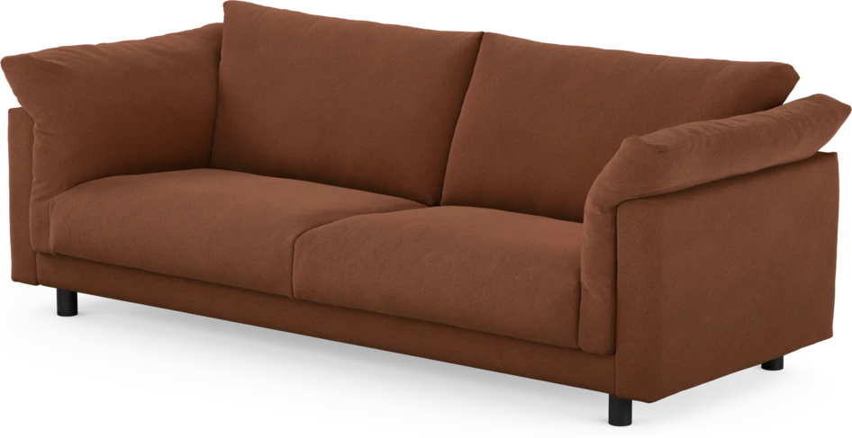 Cherrie - 3-sits soffa, fast klädsel - Orange