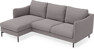Madison Lux - 2-sits soffa med schäslong vänster - Grå
