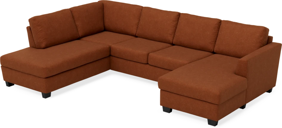 Friday - 3-sits soffa med divan vänster och schäslong höger - Orange