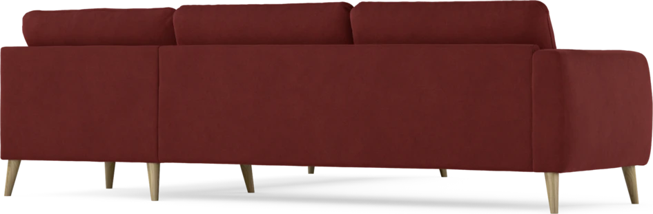 Bridge - Hörnsoffa, 3+3-sits - Röd