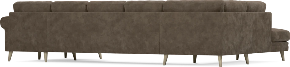 Eden - 3-sits soffa med divan vänster och schäslong höger - Brun