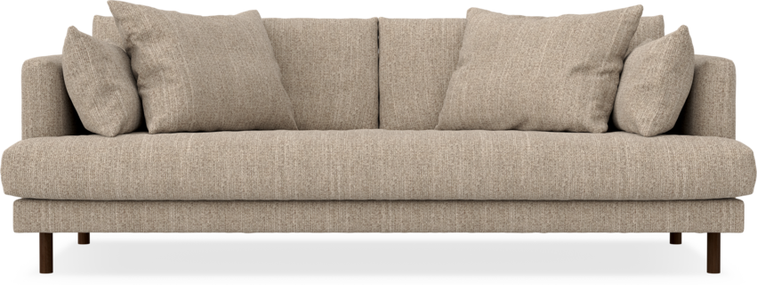 Harper - 3-sits soffa, hel dyna - Brun