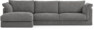 Cherrie - 3-sits soffa med schäslong vänster, med kappa - Grå