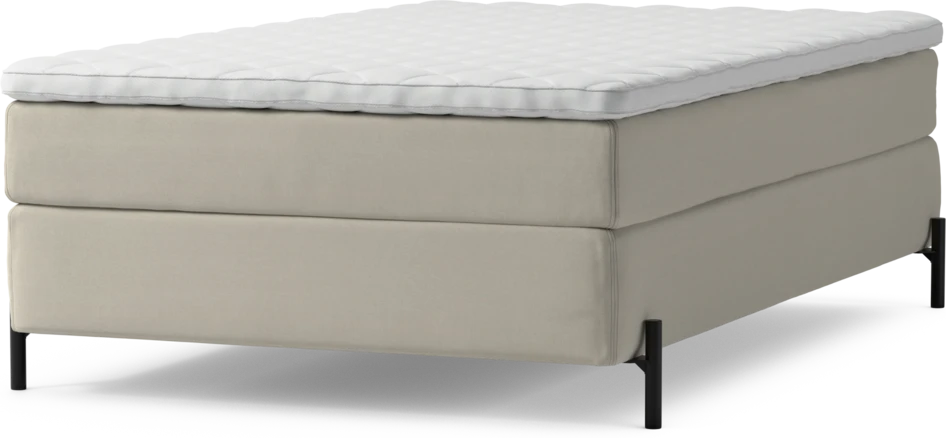 Delux Sense - Kontinentalsäng, enkelsäng 120 cm med bäddmadrass och sängben