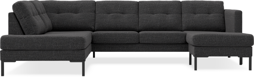 Rio - 3-sits soffa med divan vänster och schäslong höger - Grå