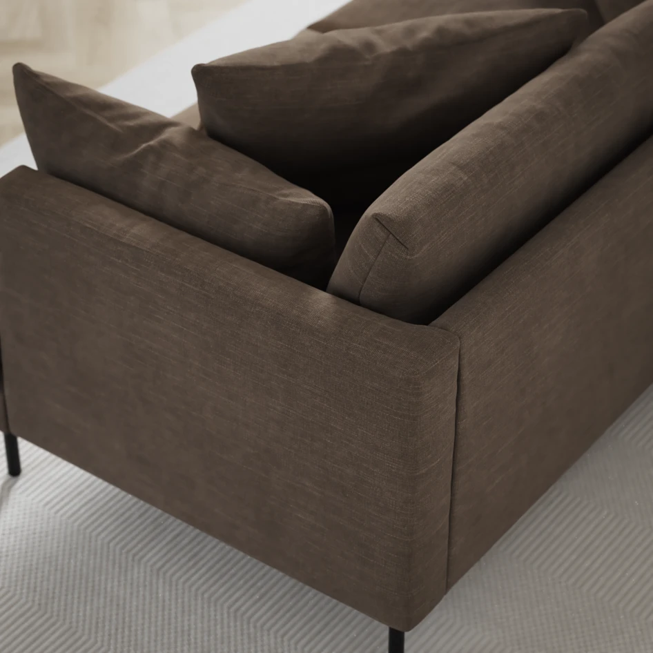 Harper - 4-sits med schäslong XL höger - Brun