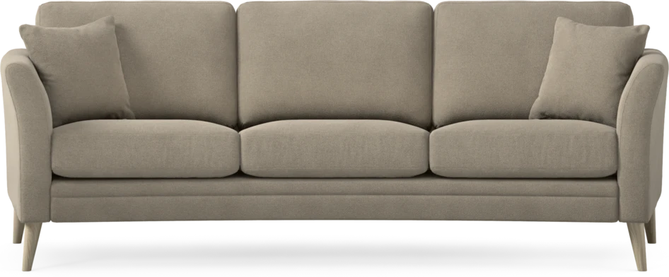 Eden - 3-sits soffa svängd - Beige