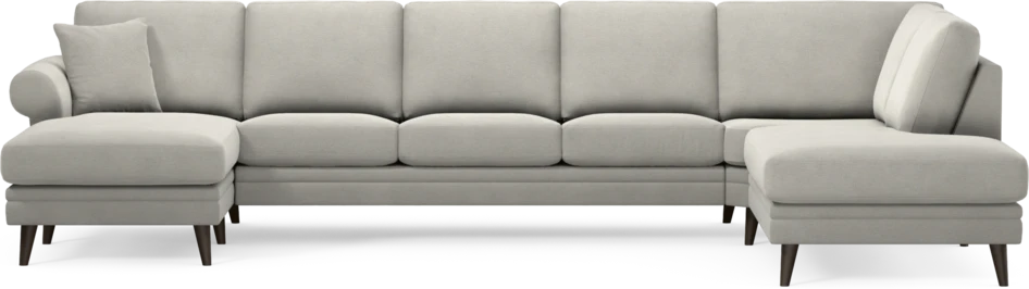 Eden - 3-sits soffa med schäslong vänster och divan höger - Grå