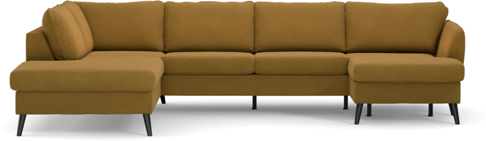 County - 3-sits soffa med divan vänster och schäslong höger - Gul