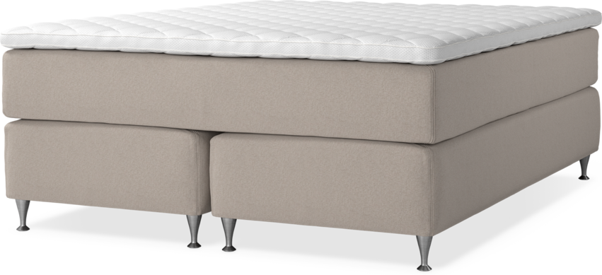 Delux Exclusive - Kontinentalsäng, dubbelsäng med bäddmadrass - Beige