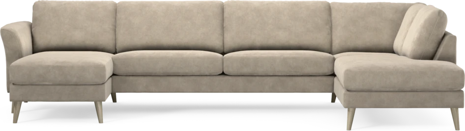 Bridge - 3-sits soffa med schäslong vänster och divan höger - Beige