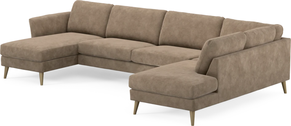 Bridge - 3-sits soffa med schäslong vänster och divan höger - Beige