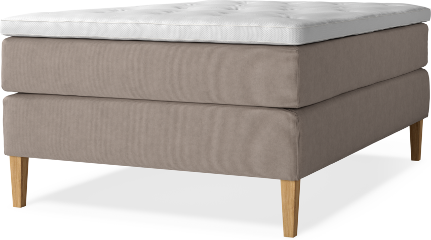 Delux Dream - Kontinentalsäng, enkelsäng med bäddmadrass - Beige