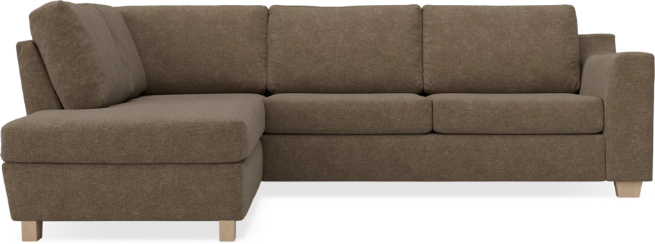 Friday - 2,5-sits soffa med divan vänster - Brun