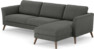 Bridge - 3-sits soffa med schäslong höger - Grå
