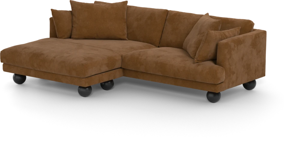 Harper - 4-sits med schäslong XL vänster - Orange