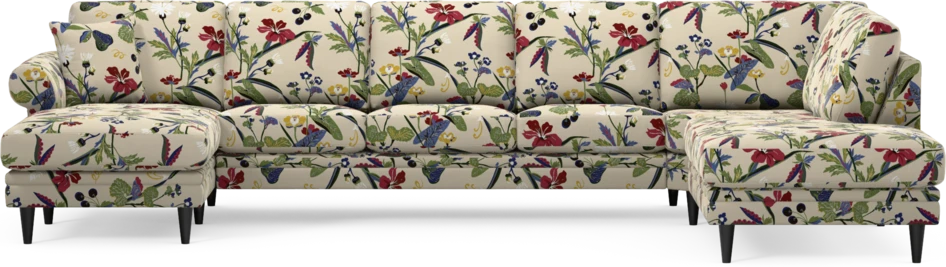 Eden - 3-sits soffa med schäslong vänster och divan höger - Flerfärgad