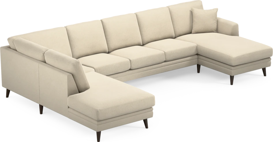 Eden - 3-sits soffa med divan vänster och schäslong höger - Beige