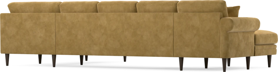 Eden - 3-sits soffa med schäslong vänster och divan höger - Gul
