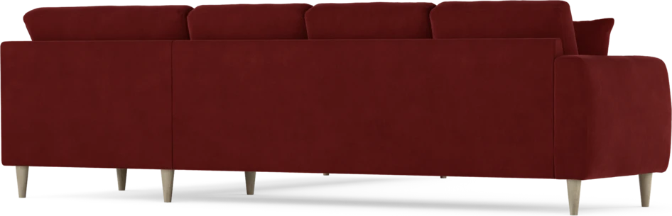 Eden - Hörnsoffa, 3+3-sits - Röd