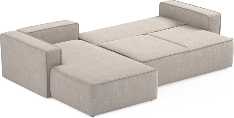 Ide - Bäddsoffa 3-sits med schäslong vänster - Beige