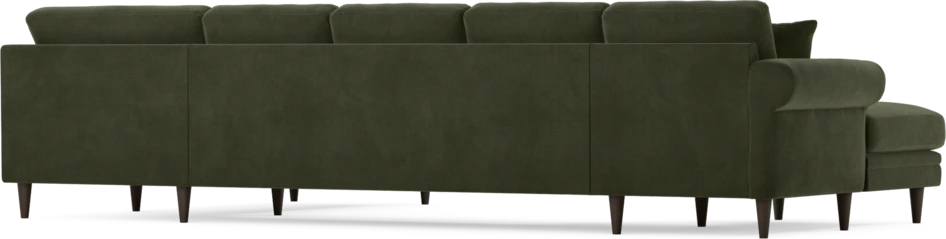 Eden - 3-sits soffa med schäslong vänster och divan höger - Grön