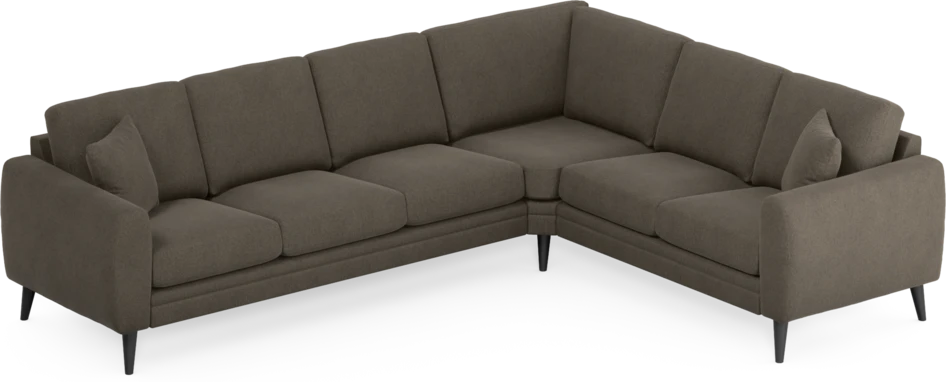 Eden - Hörnsoffa, 3+2-sits - Brun