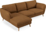 Madison Lux - 2-sits soffa med schäslong vänster - Brun