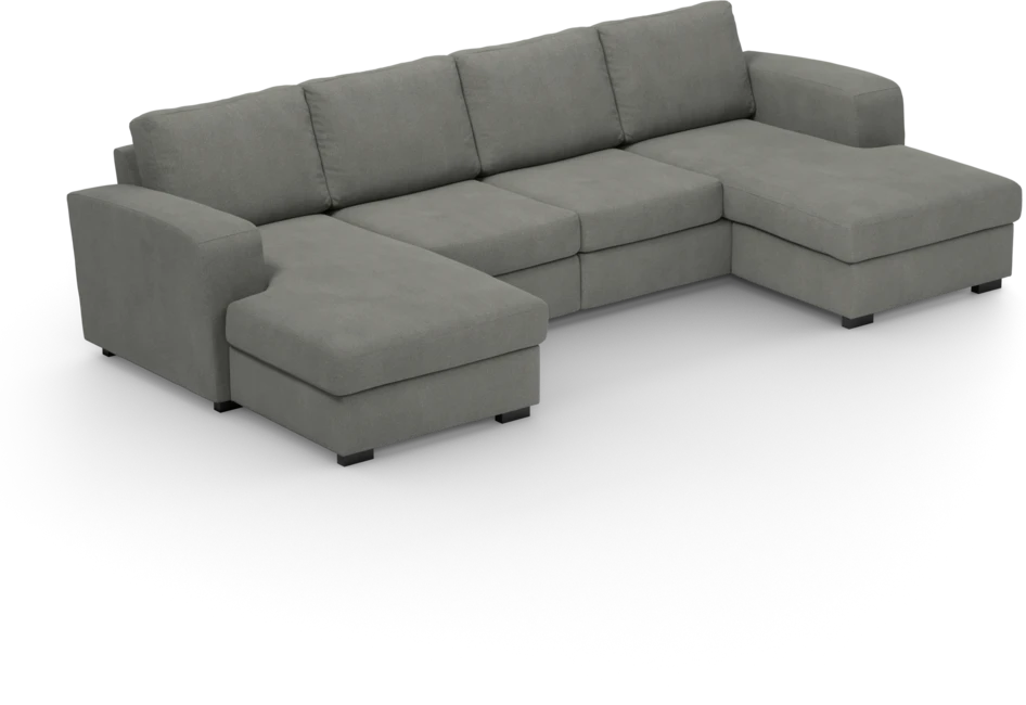 Friday - 2-sits soffa med två schäslonger - Grå