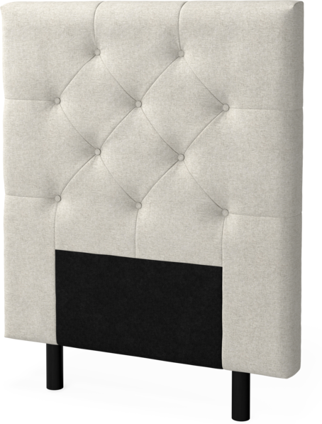 Delux Pikerad Låg - Sänggavel, 90-210 cm - Beige