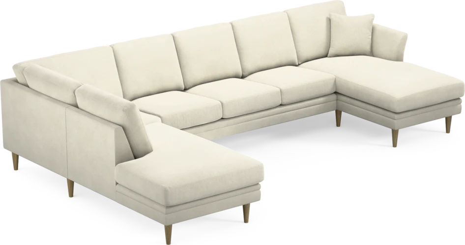 Eden - 3-sits soffa med divan vänster och schäslong höger - Vit