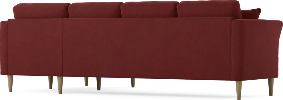 Eden - 3-sits soffa med schäslong - Röd