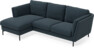 Madison Lux - 2-sits soffa med schäslong vänster - Turkos