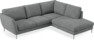 Madison Lux - 2-sits soffa med divan höger - Vit