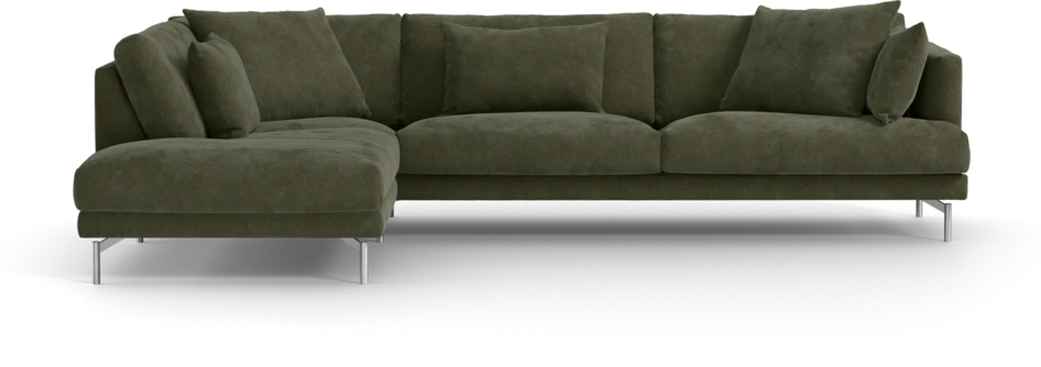 Harper - 3-sits soffa med divan vänster - Grön